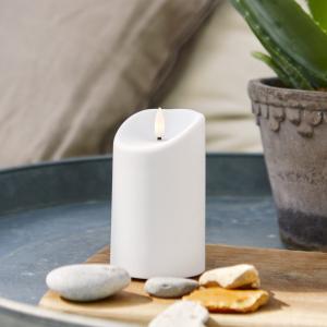 Star Trading Flamme Blockljus LED Utomhus Vit 13cm