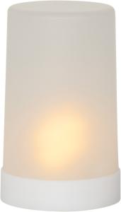 Star Trading Flamme Blockljus LED Utomhus Vit/Frostad 14,5cm
