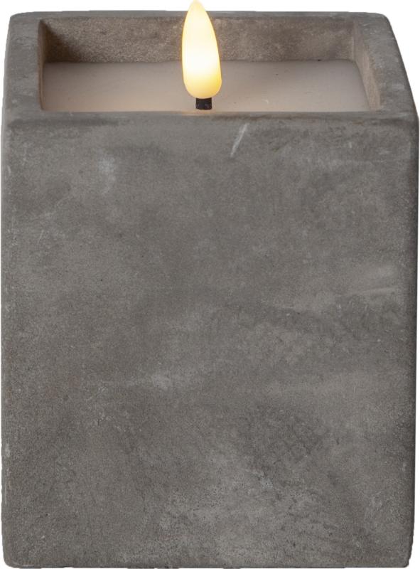 Star Trading Flamme Cem LED-Blockljus Grå 11,5cm at lavanille