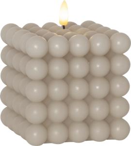 Star Trading Flamme Dot Blockljus LED Beige 12,5cm