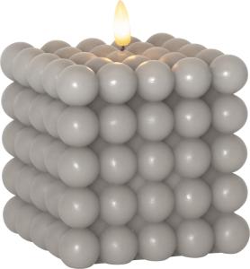 Star Trading Flamme Dot Blockljus LED Grå 12,5cm