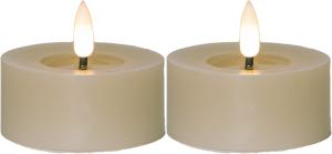 Star Trading Flamme Flow Värmeljus LED 2-Pack Beige 5,5cm