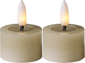 Star Trading Flamme Flow Värmeljus LED 2-Pack Beige 5cm