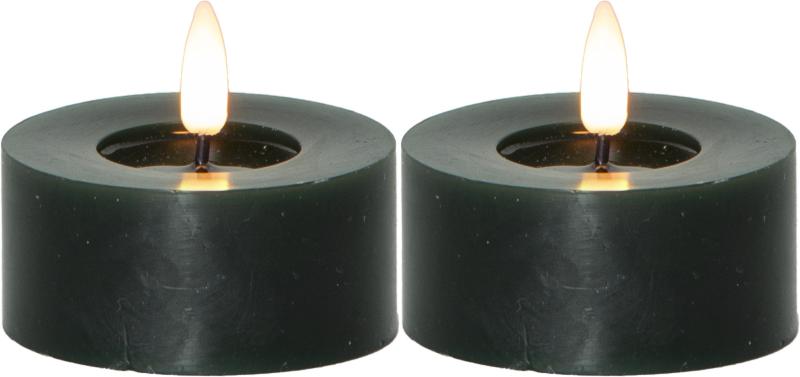 Star Trading Flamme Flow Värmeljus LED 2-Pack Grön 5,5cm at lavanille