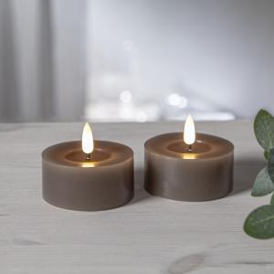 Star Trading Flamme Flow Värmeljus LED 2-Pack Mullvad 5,5cm