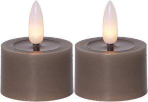 Star Trading Flamme Flow Värmeljus LED 2-Pack Mullvad 5cm