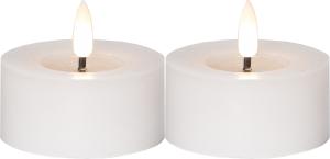 Star Trading Flamme Flow Värmeljus LED 2-Pack Vit 5,5cm