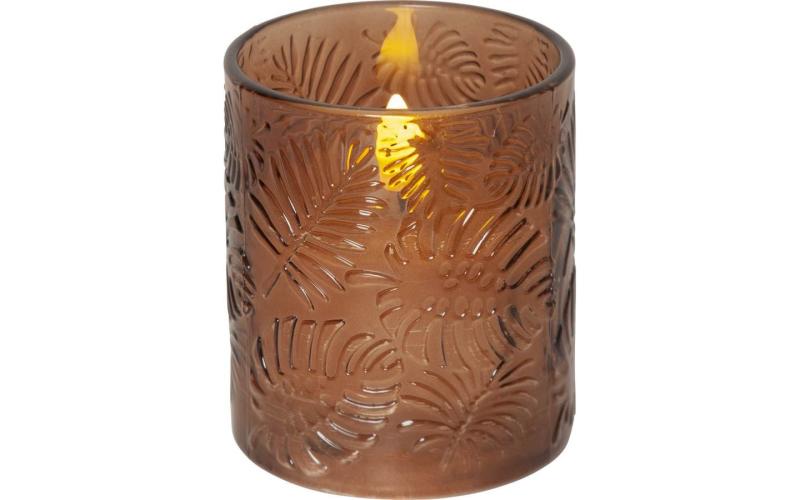 Star Trading Flamme Leaf LED-Blockljus Brun 10cm at lavanille