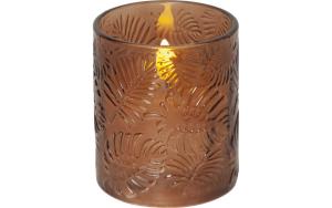 Star Trading Flamme Leaf LED-Blockljus Brun 10cm