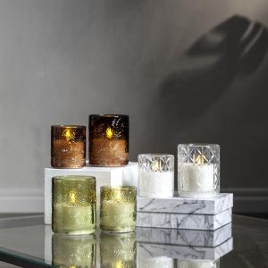 Star Trading Flamme Leaf LED-Blockljus Brun 10cm