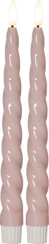 Star Trading Flamme Shine Antikljus LED Rosa 2-Pack at lavanille