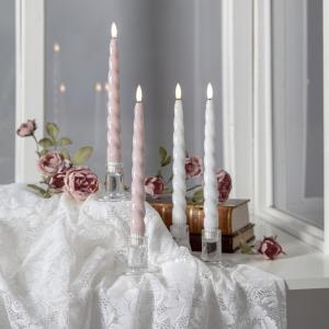 Star Trading Flamme Shine Antikljus LED Rosa 2-Pack