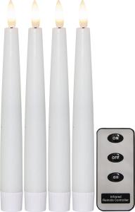 Star Trading Flamme Antikljus LED 4-Pack 20cm Vit