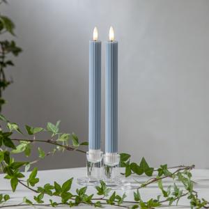 Star Trading Flamme Stripe Antikljus LED Blå 2-Pack