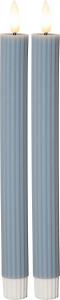 Star Trading Flamme Stripe Antikljus LED Blå 2-Pack