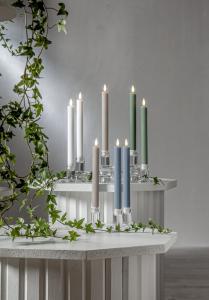 Star Trading Flamme Stripe Antikljus LED Grön 25cm 2-Pack