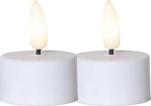 Star Trading Flamme Värmeljus LED 2-Pack Vit 5cm