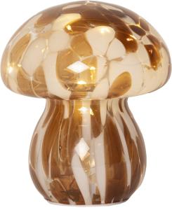 Star Trading Funghi Glasdekoration Brun 15cm