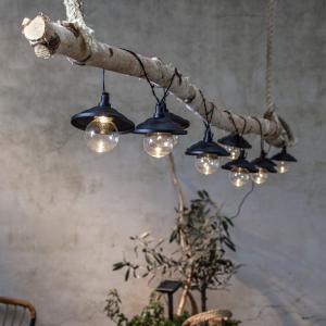 Star Trading Ljusslinga Solcell Svart Globe Shade 1,8m