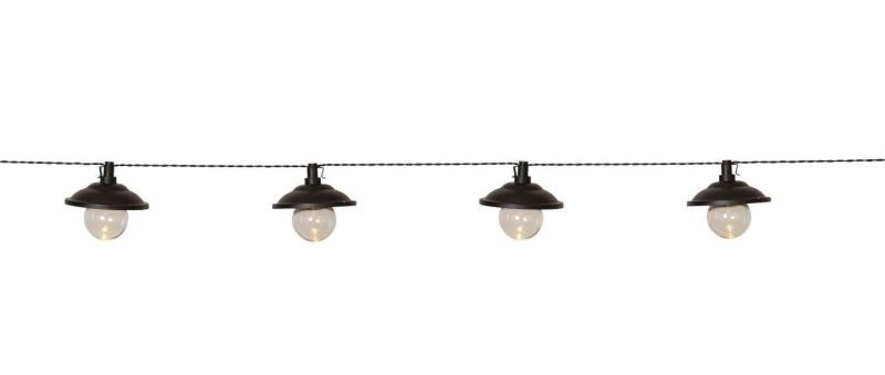 Star Trading Ljusslinga Solcell Svart Globe Shade 1,8m at lavanille