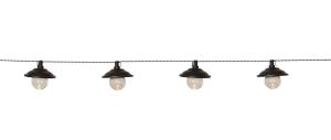 Star Trading Ljusslinga Solcell Svart Globe Shade 1,8m