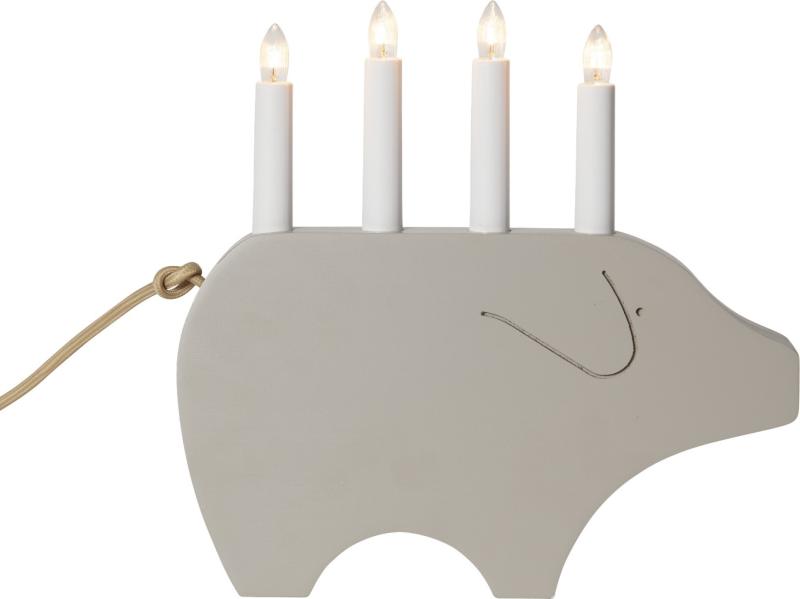 Star Trading Gry Ljusstake Beige 28cm at lavanille