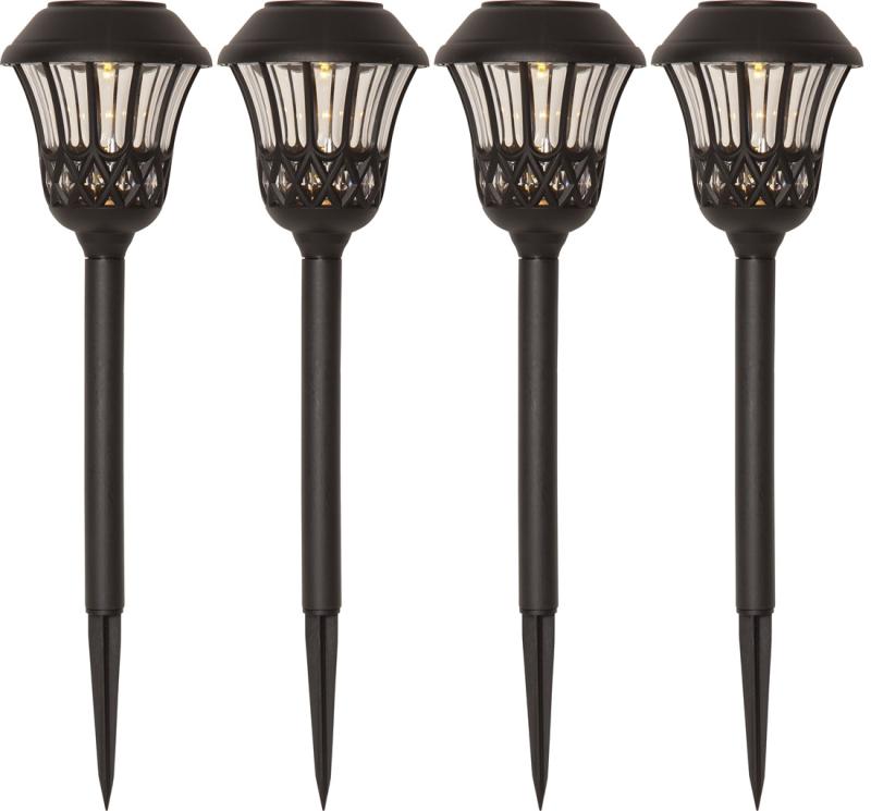 Star Trading Lace Solcellspollare Svart 4-Pack at lavanille