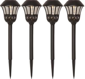 Star Trading Lace Solcellspollare Svart 4-Pack