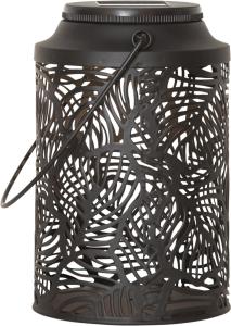 Star Trading Leafy Solcellslykta Svart