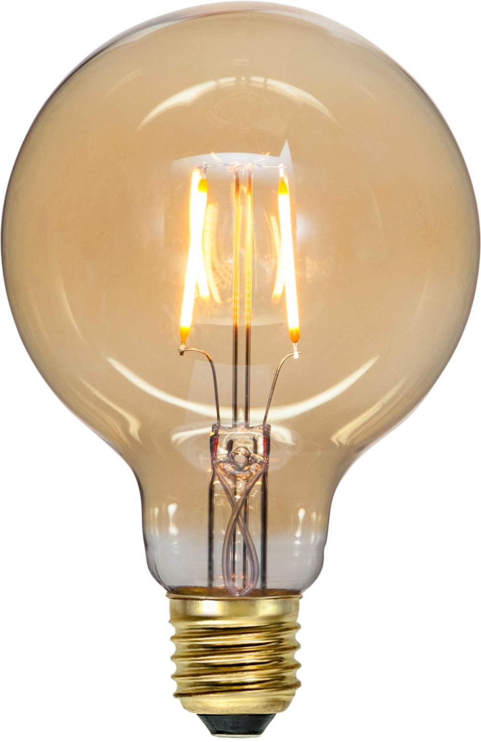 Star Trading LED-Lampa E27 G95 0,75W Amber