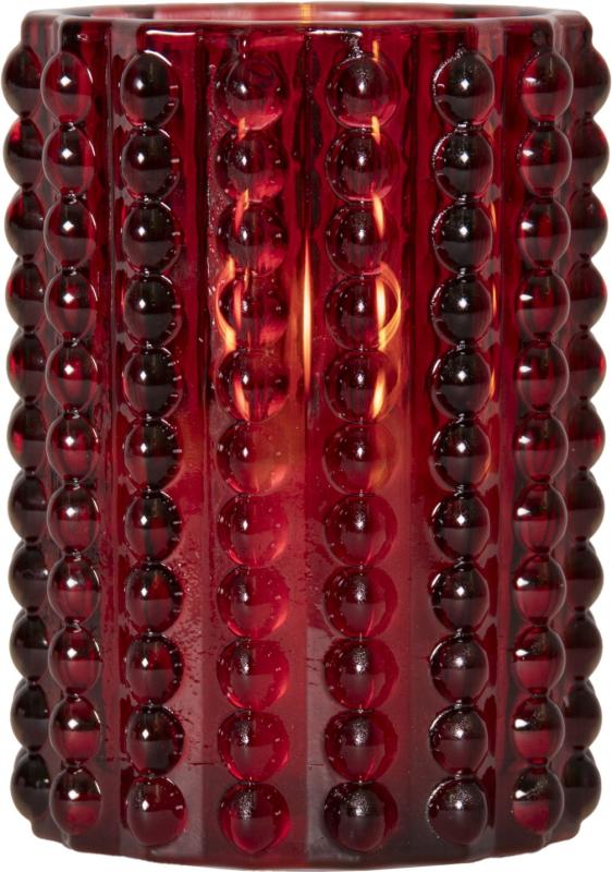 Star Trading LED-Ljus Flamme Dotty Röd 12,5cm at lavanille