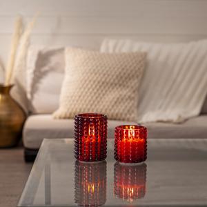 Star Trading LED-Ljus Flamme Dotty Röd 12,5cm