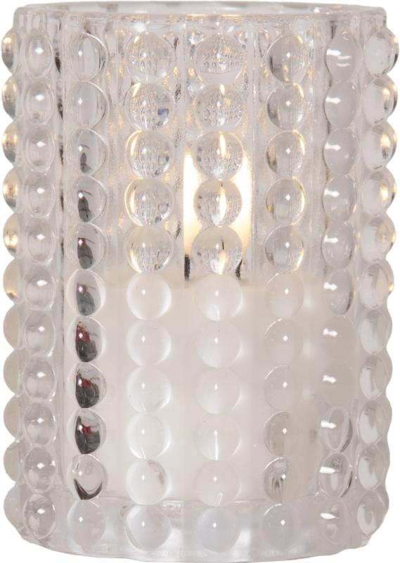 Star Trading LED-Ljus Flamme Dotty Transparent 13cm at lavanille