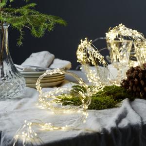 Star Trading Ljusslinga Inomhus Batteridriven Dew Drop Silver