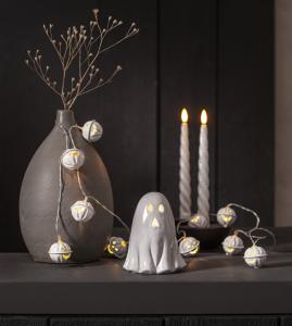 Star Trading Ljusslinga Inomhus Batteridriven Vit Halloween 1,35m