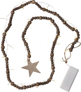 Star Trading Ljusslinga Inomhus Batteridriven Beady Brun