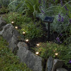 Star Trading Ljusslinga Solcell Svart Mini Spot 2,1m