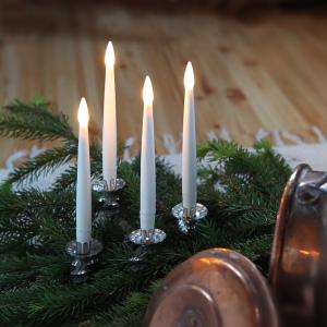 Star Trading Paulina Antikljus LED 4-Pack 15,5cm Vit