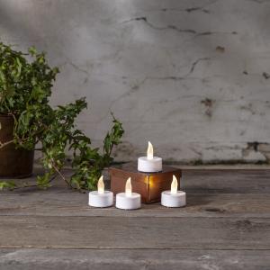 Värmeljus LED Vit Star Trading Paulo 4-Pack