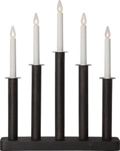 Star Trading Plate Adventsljusstake Svart 45cm