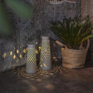 Star Trading Romby Solcellslykta Grå 32cm