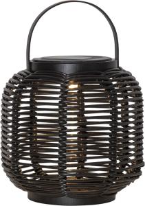 Star Trading Runda Solcellslykta Svart 15cm