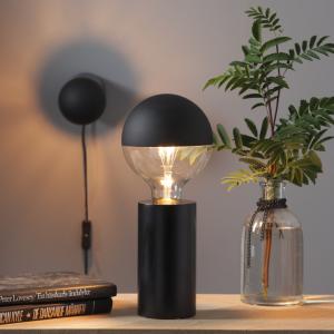 Lampfot Trä Svart Star Trading Tub 15cm