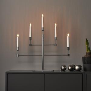 Star Trading Vide Adventsljusstake Krom 53cm