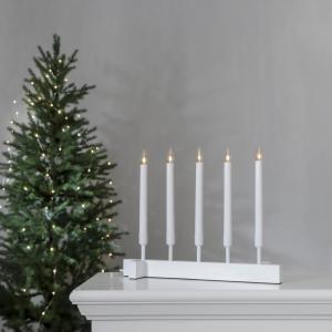 Star Trading Vind Adventsljusstake Vit