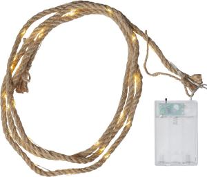 Star Trading Ljusslinga Inomhus Batteridriven Beige Jutta 2m
