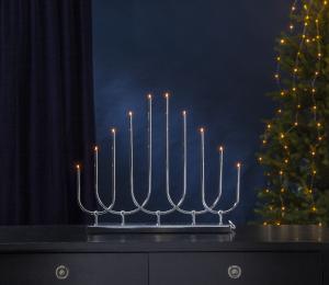 Adventsljusstake Star Trading Novum Krom 39cm