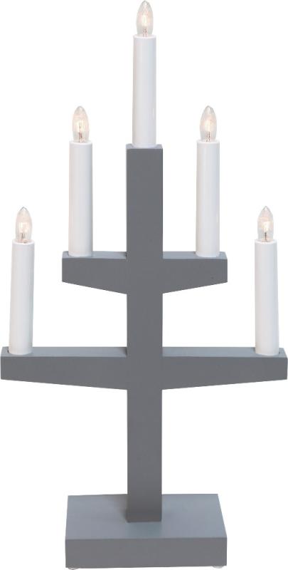 Star Trading Trapp Adventsljusstake 46cm Grå at lavanille
