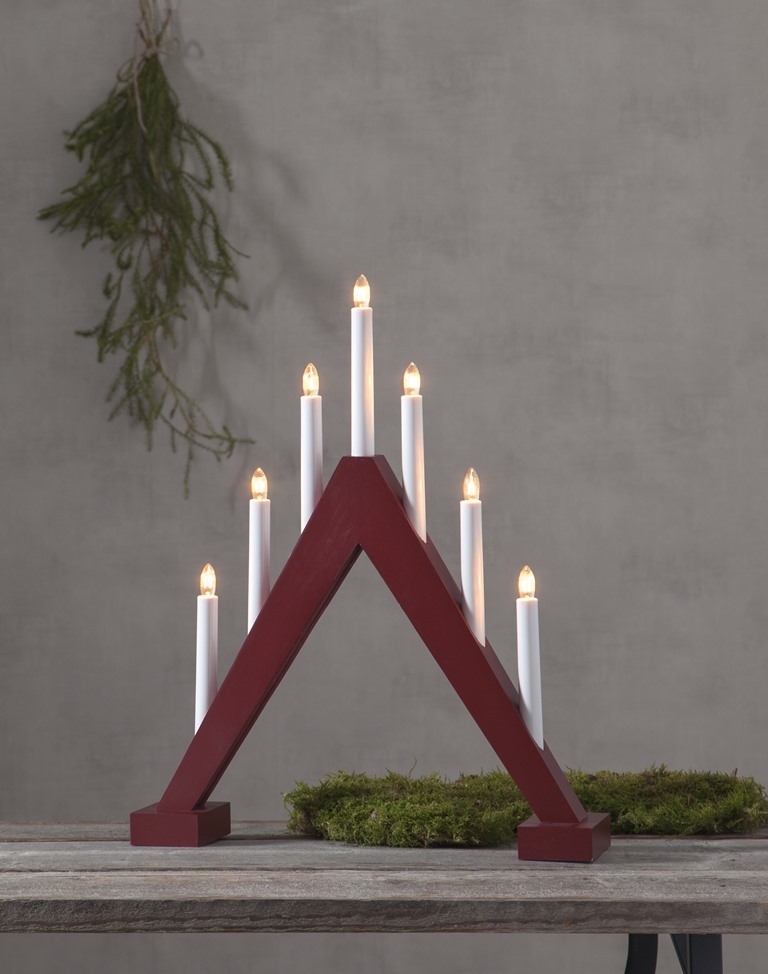 Trill Adventsljusstake Röd 47 cm-Star Trading-lavanille.com