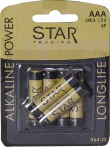 Star Trading Batteri AAA 1,5V Power Alkaline 6-Pack
